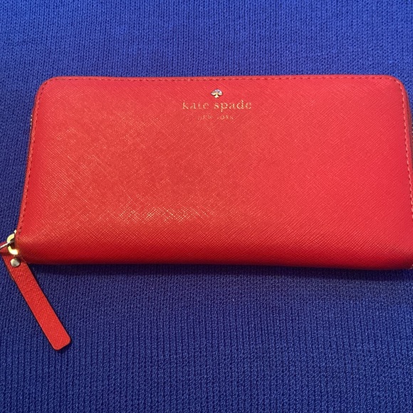 Red Kate Spade Used Wallet; some where but still good condition. Lots of pics - Picture 2 of 15